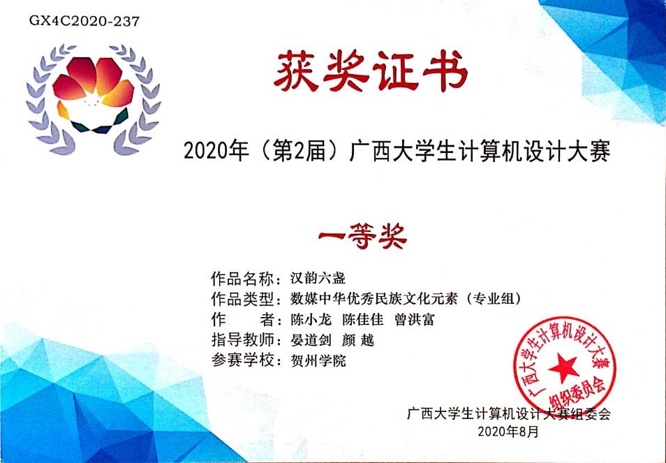 陈小龙,区一等奖