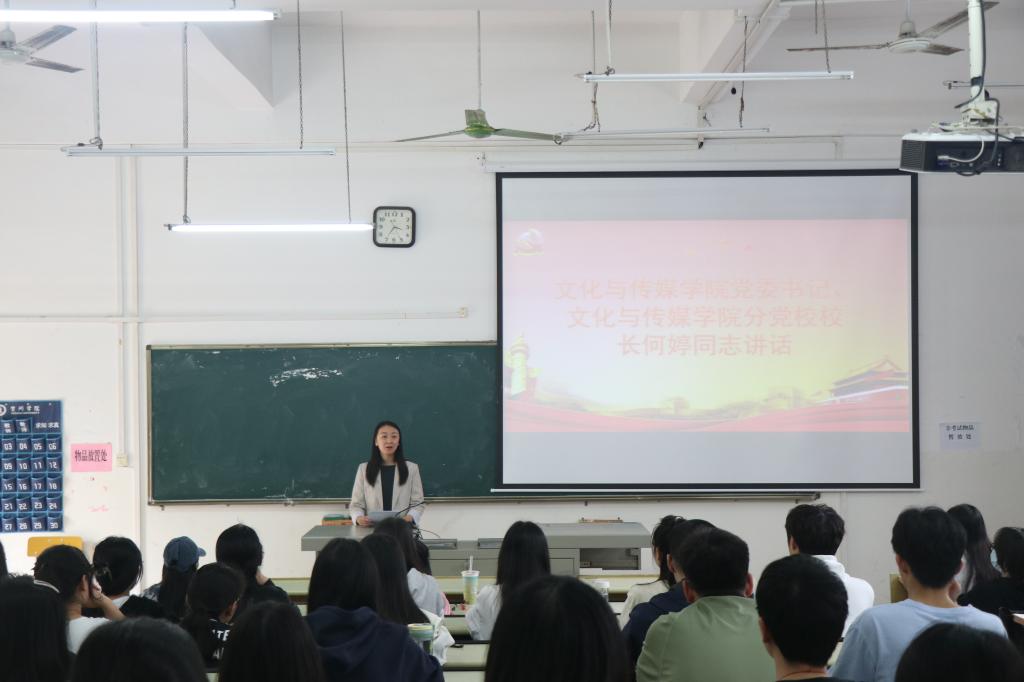 图为何婷书记讲话
